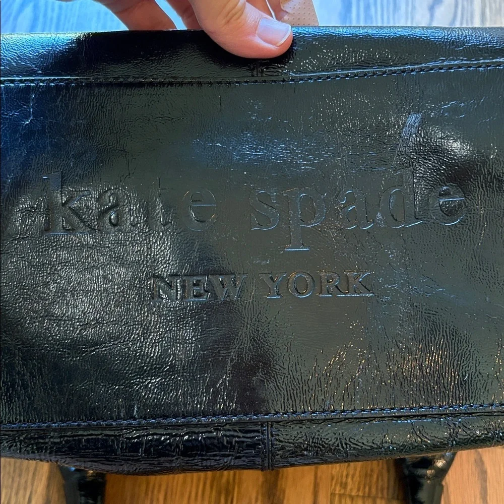 Kate Spade black patten leather purse